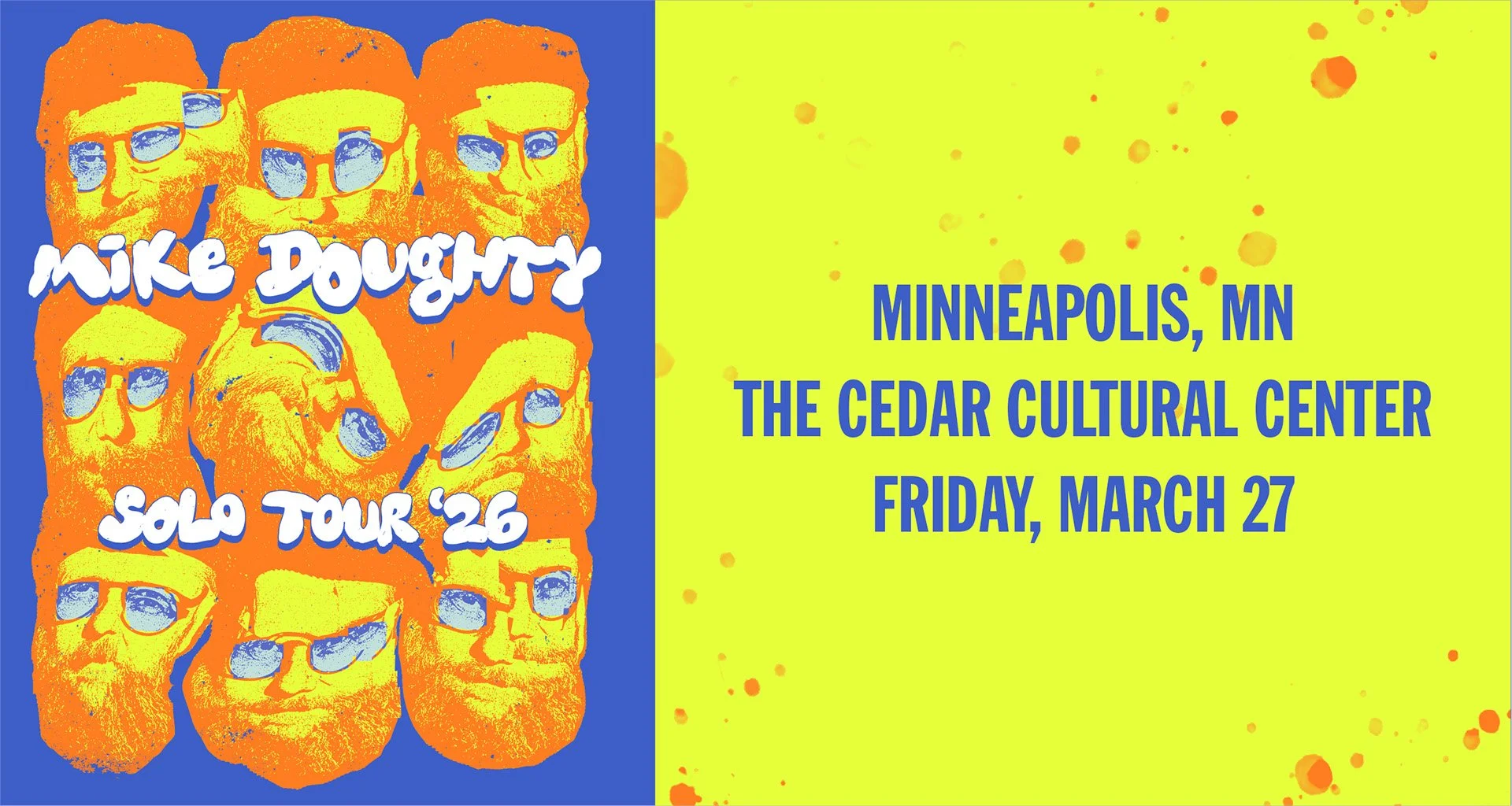 First Avenue presents Mike Doughty — Solo Tour '26 — The Cedar